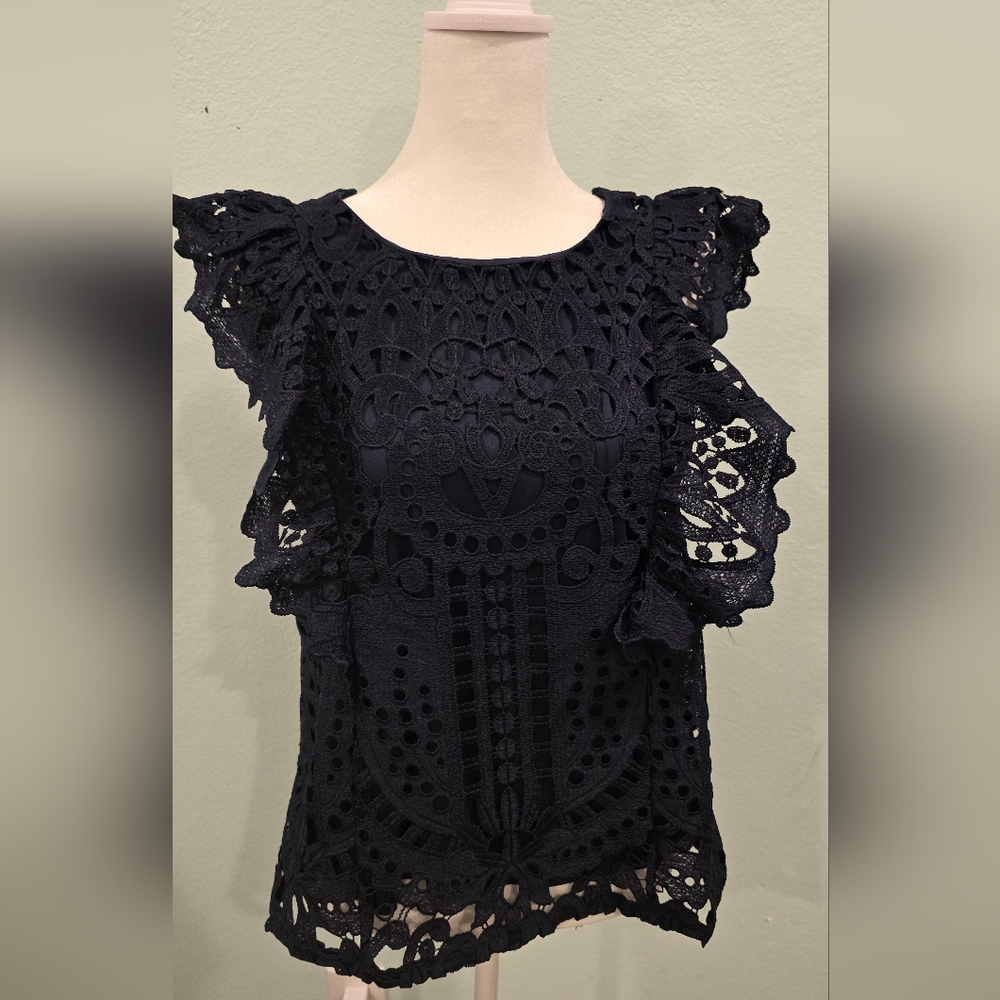 Express Blue Embellished, New Beautiful Blouse, Size S
